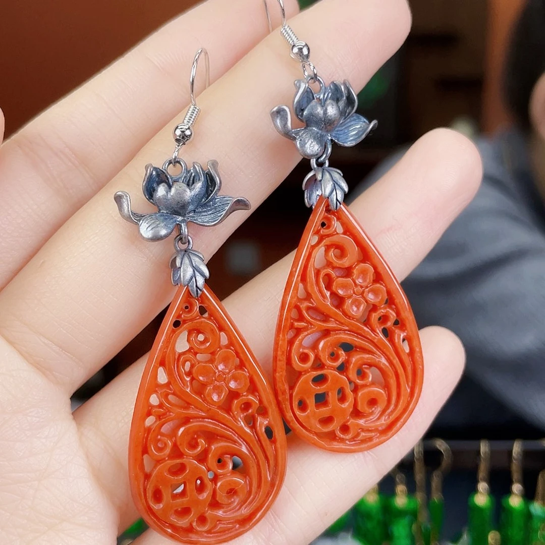 翡翠未镶嵌耳饰饰品