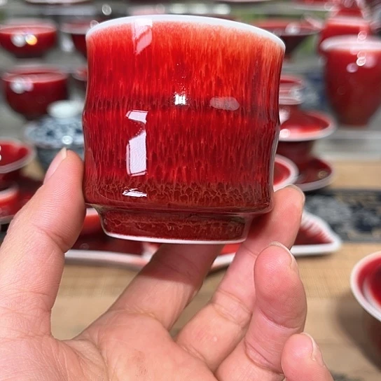 景德镇红马坊竹节杯