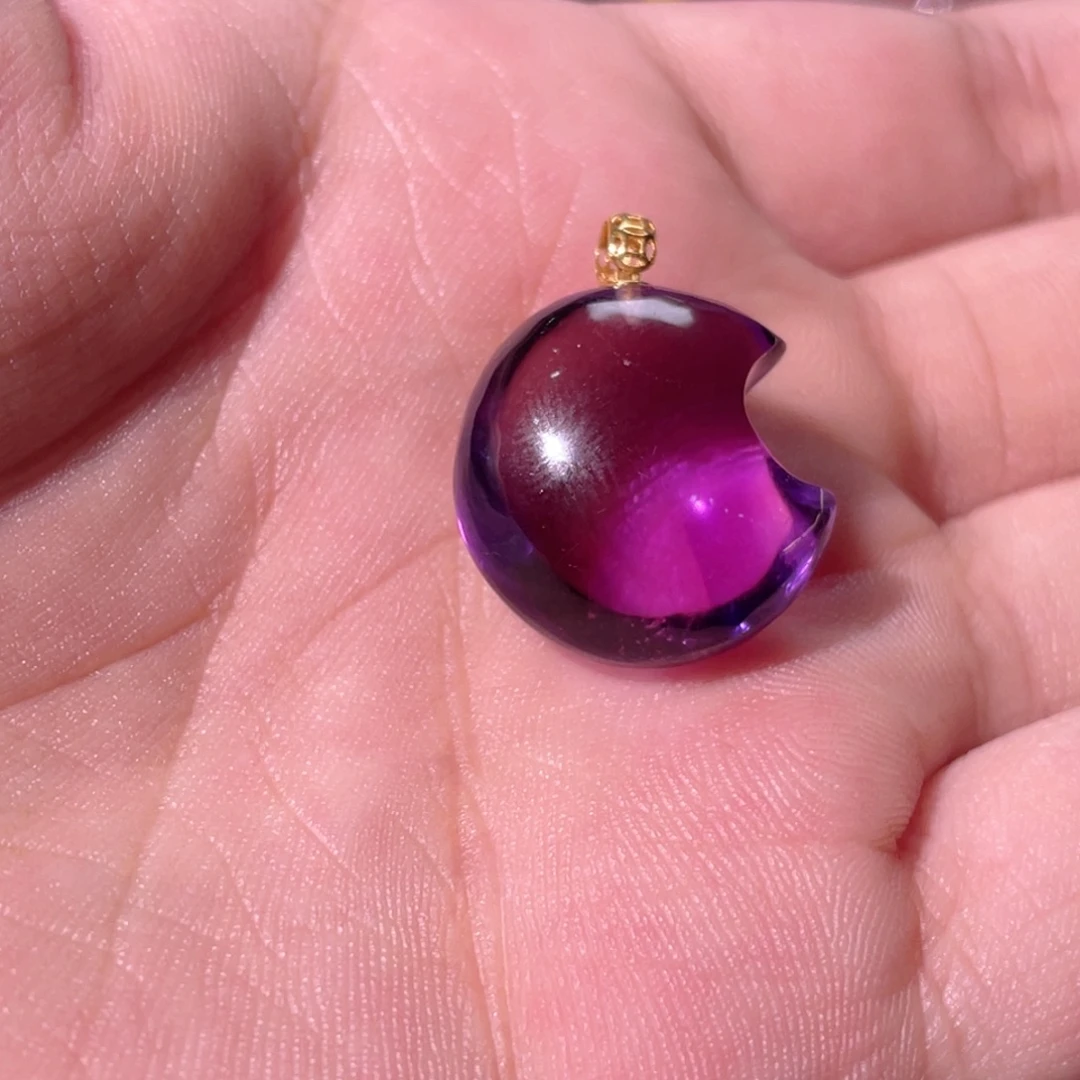 颈饰18K金镶嵌紫晶
