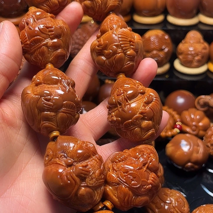 橄榄核手串/手链财神一条，3.5