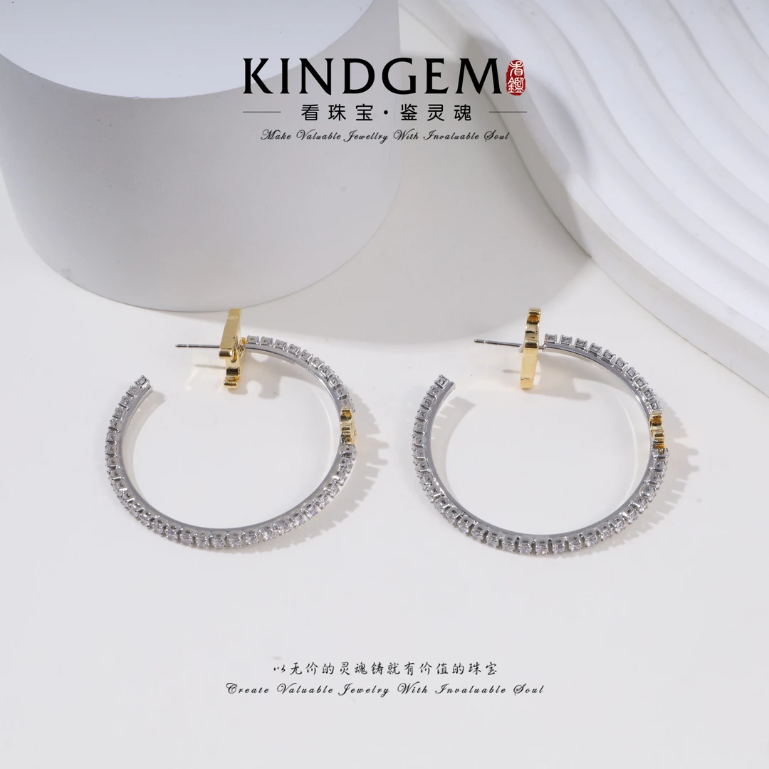 KindGem 轻奢百搭设计款时尚耳环 C-35643