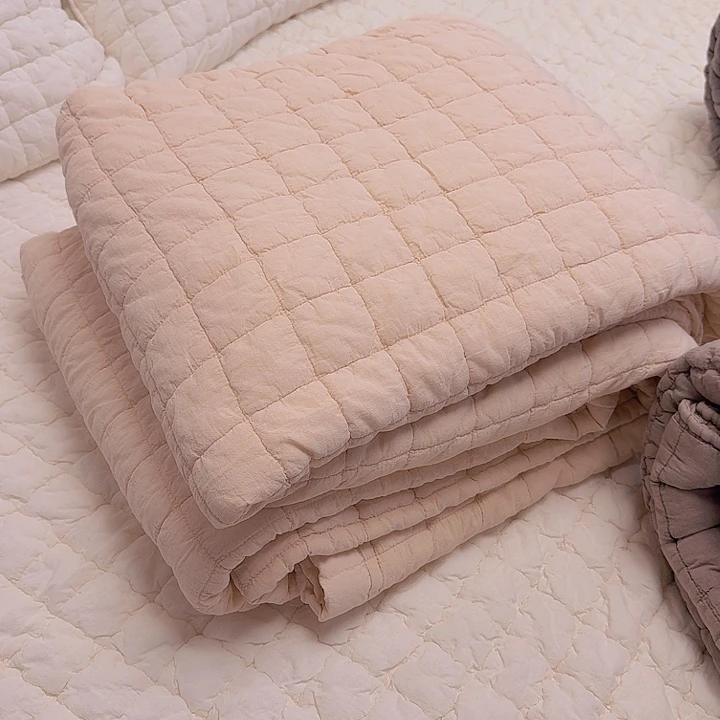 棉黄油米床盖三件套泡芙240×260