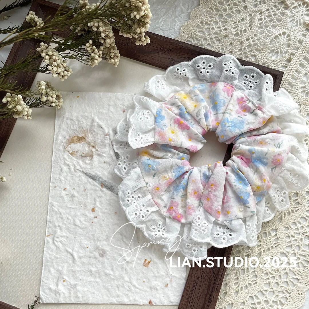 油画风花边肠圈 全点凑满19.9包邮 Lian家 大肠圈 C-067