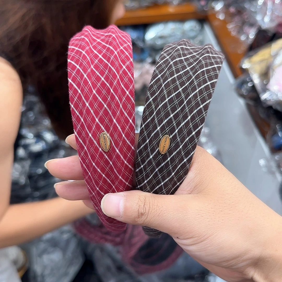 布艺非金属U11红色➕咖色发箍2个