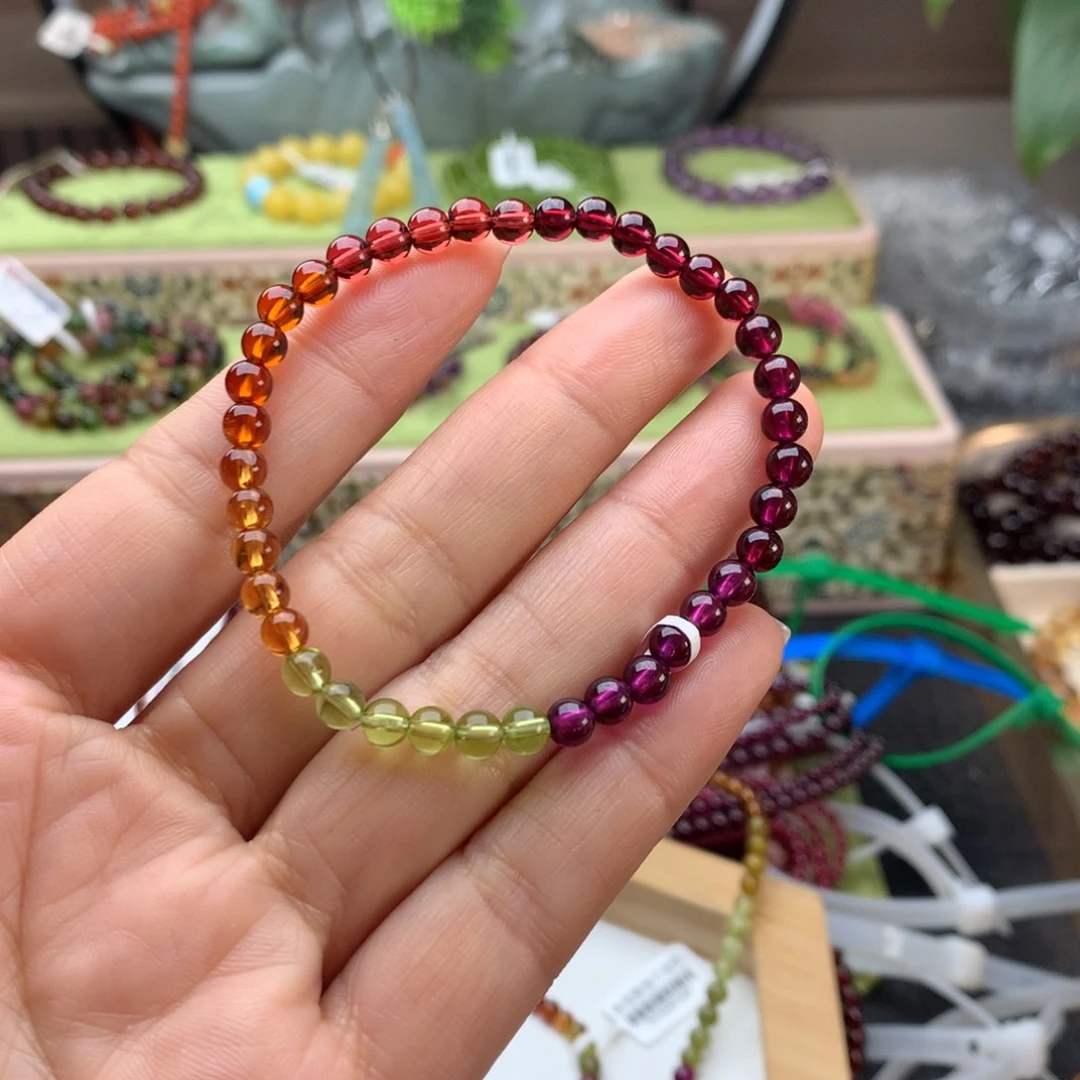 未镶嵌手串石榴石手串4.8