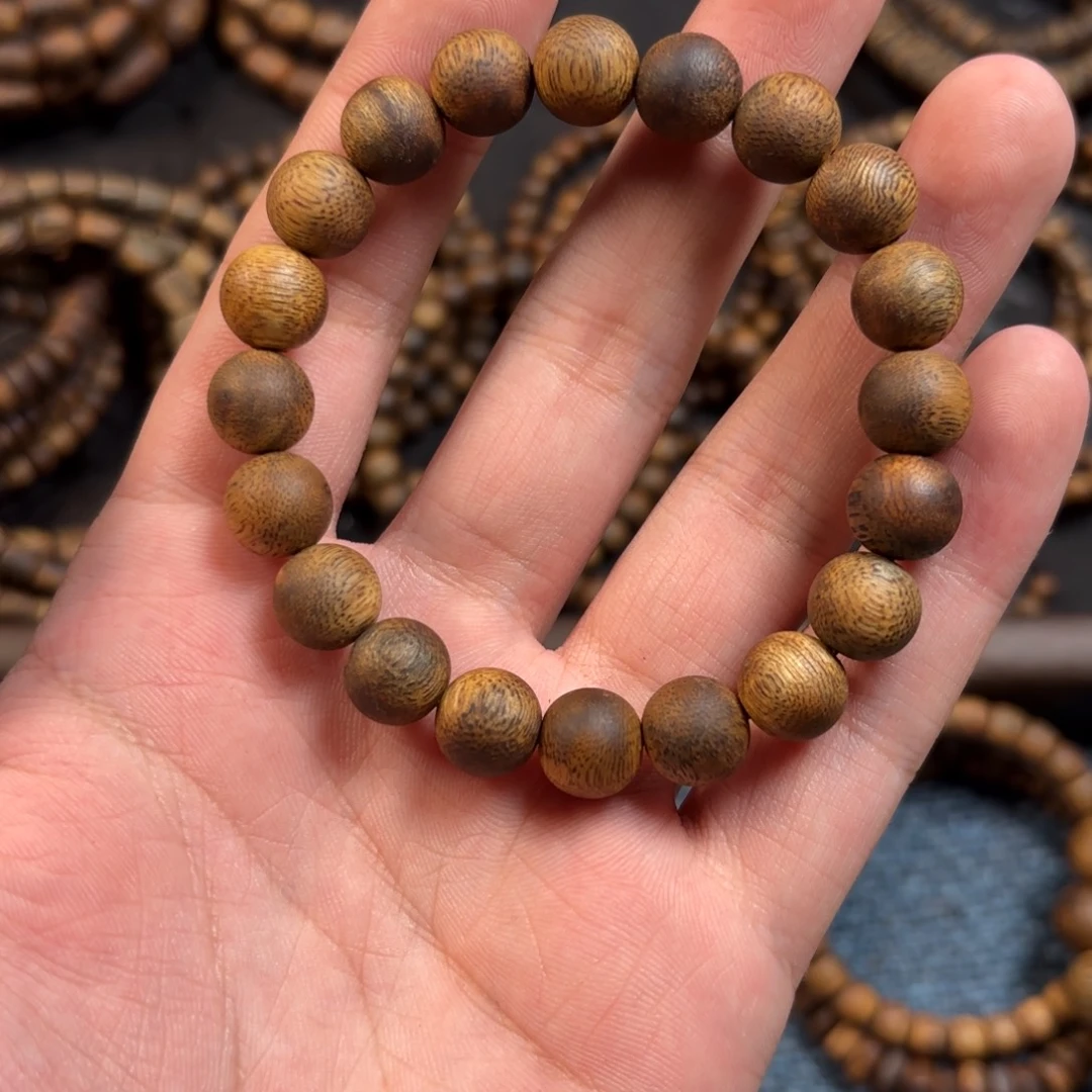 C***²手串沉香淳化老料乌身圆叶单圈
