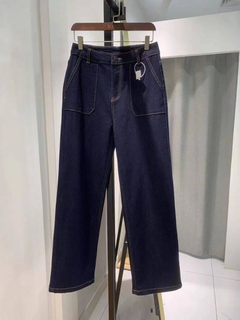 【思雅】454福字经典百搭牛仔裤