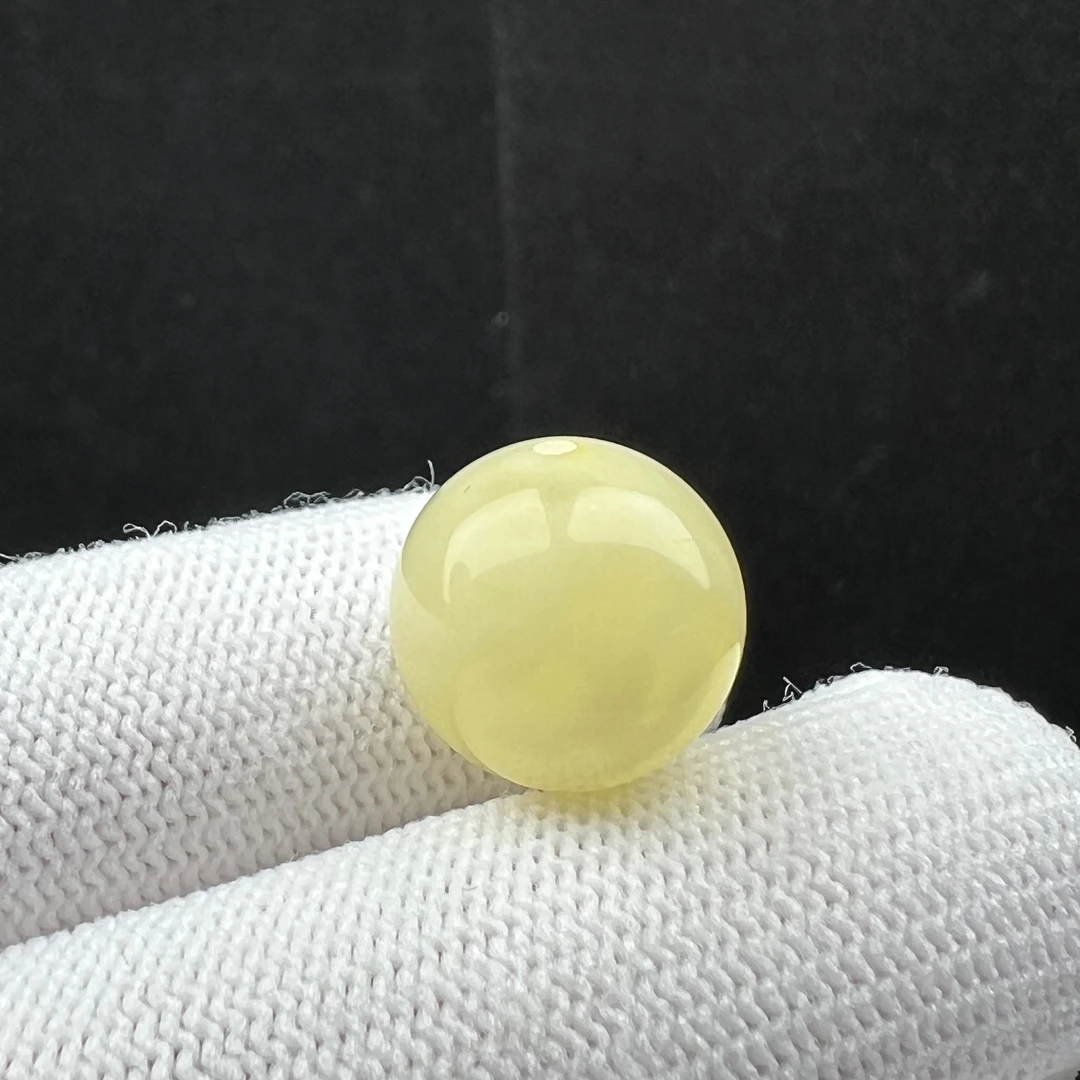 A1170天然蜜蜡圆珠约13.8mm支持复检 假一罚十