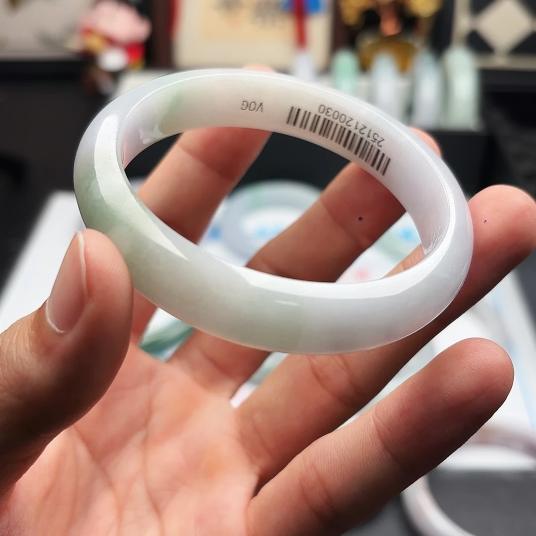 翡翠未镶嵌手镯5960 56