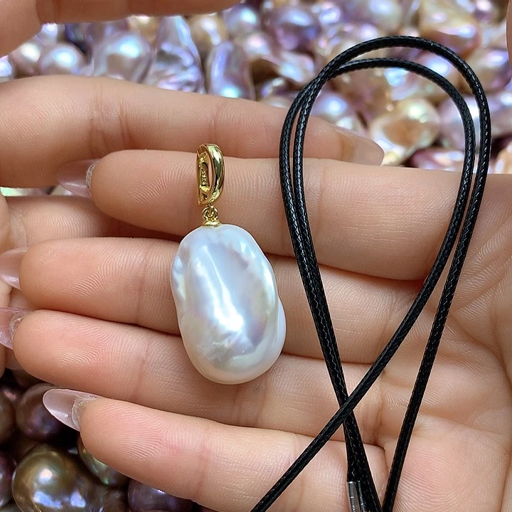 淡水珍珠耳饰银S925镶嵌