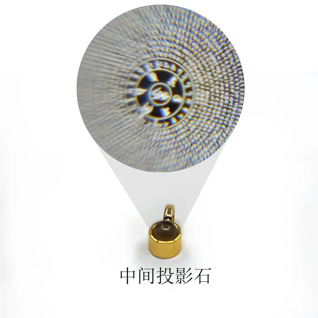 铜合金石英质玉吊坠 微雕投影配件六字真言配件吊坠铜镀金