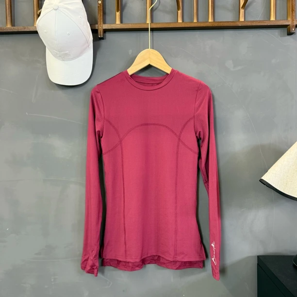 B42907安哥红运动瑜伽健身打底速干T恤