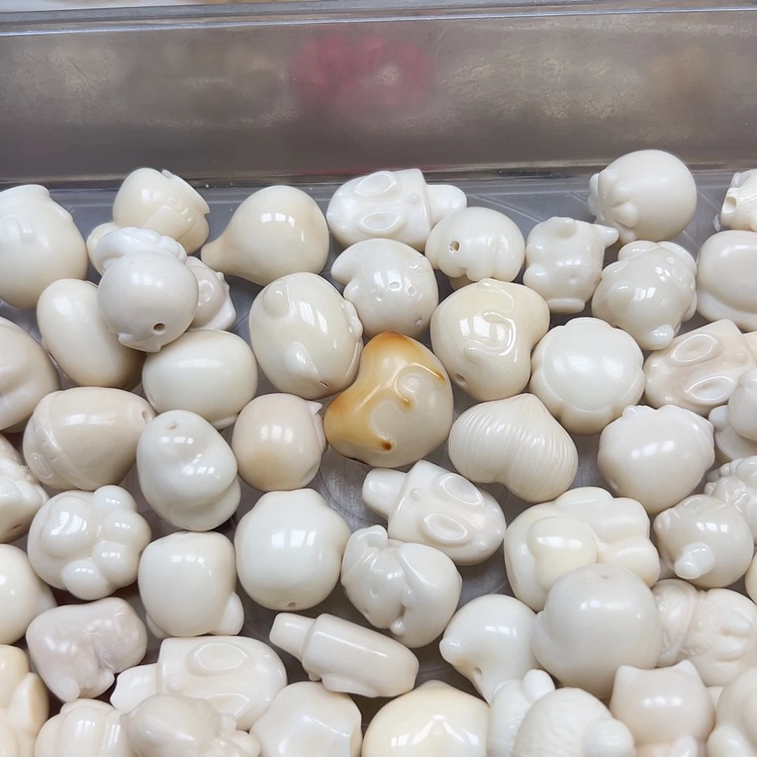 手串菩提根/象牙果瑕疵白混63颗有裂不售后