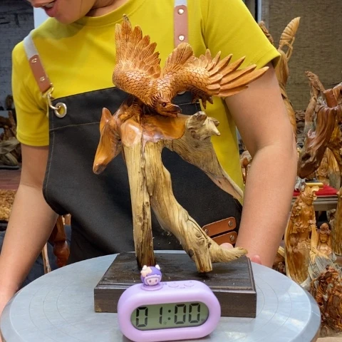 柏木漆**阁太行崖柏根雕