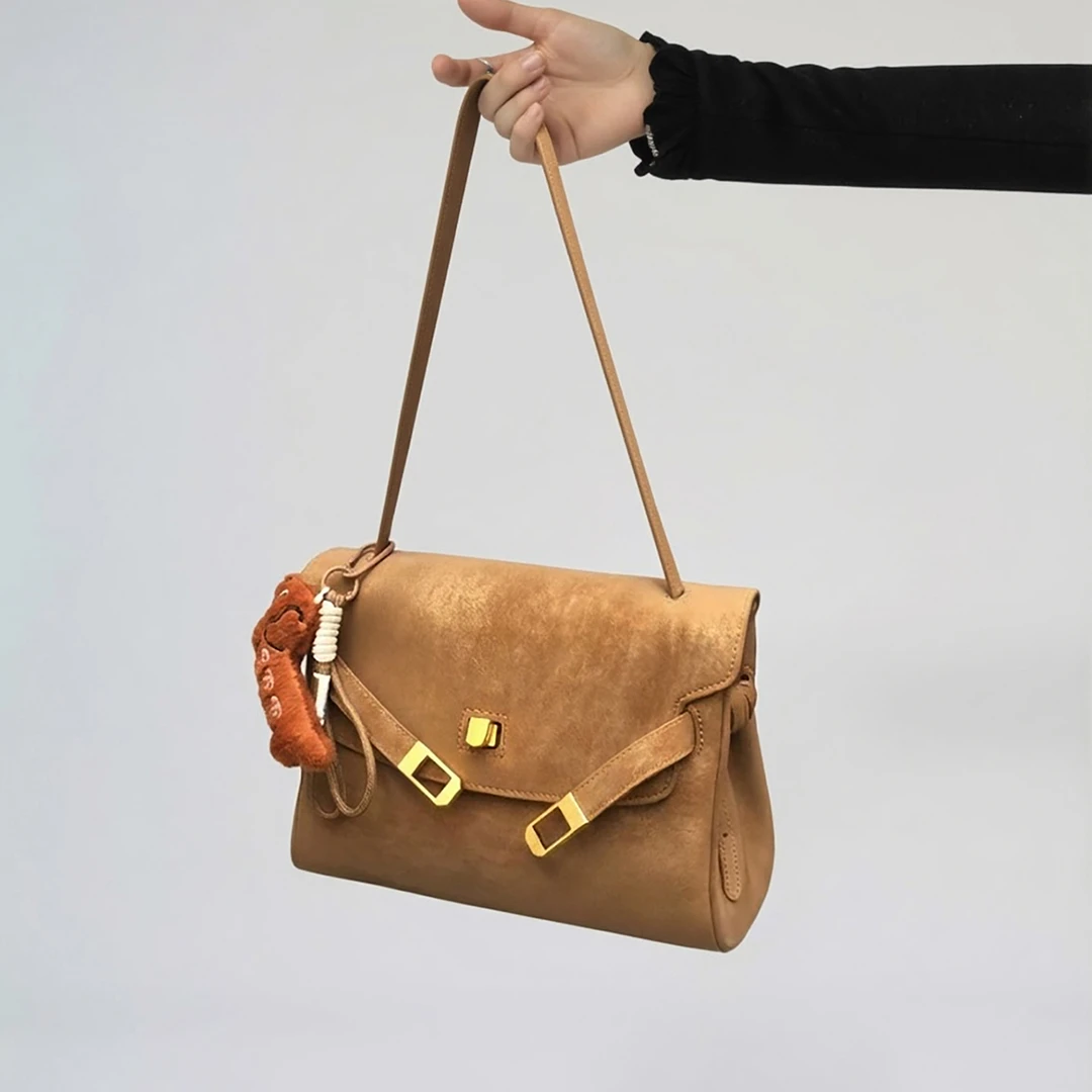 DOUBLE.R【焦糖香】原创·softwell系列-软皮托特包 2025新款 斜挎包