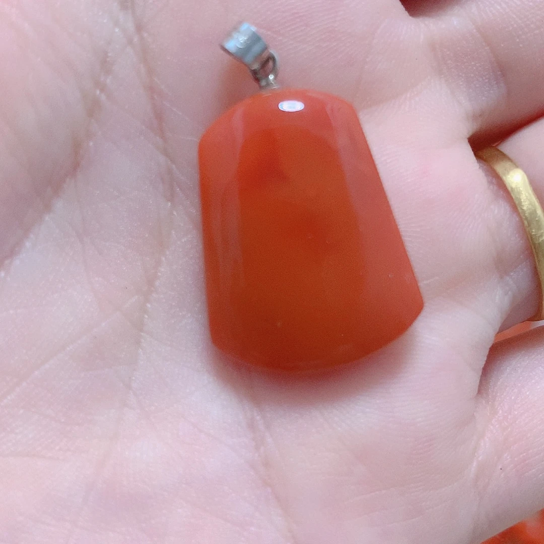 吊坠(不含链)银S925镶嵌南红玛瑙