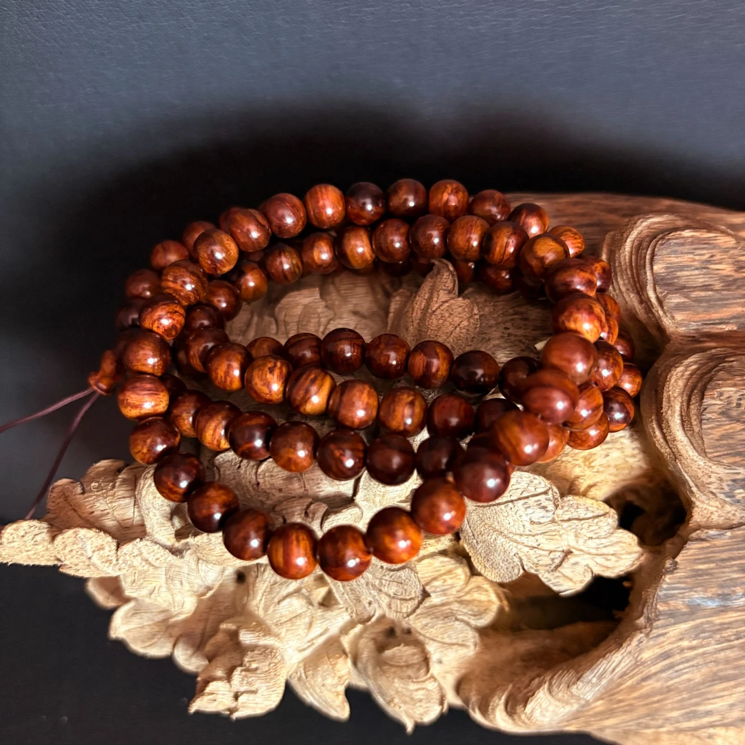 【周年礼】海南黄花梨卡8圆珠多圈