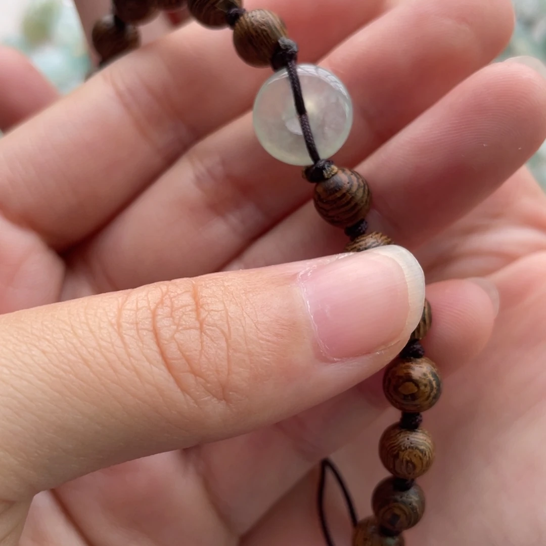 翡翠未镶嵌颈饰平安扣手绳