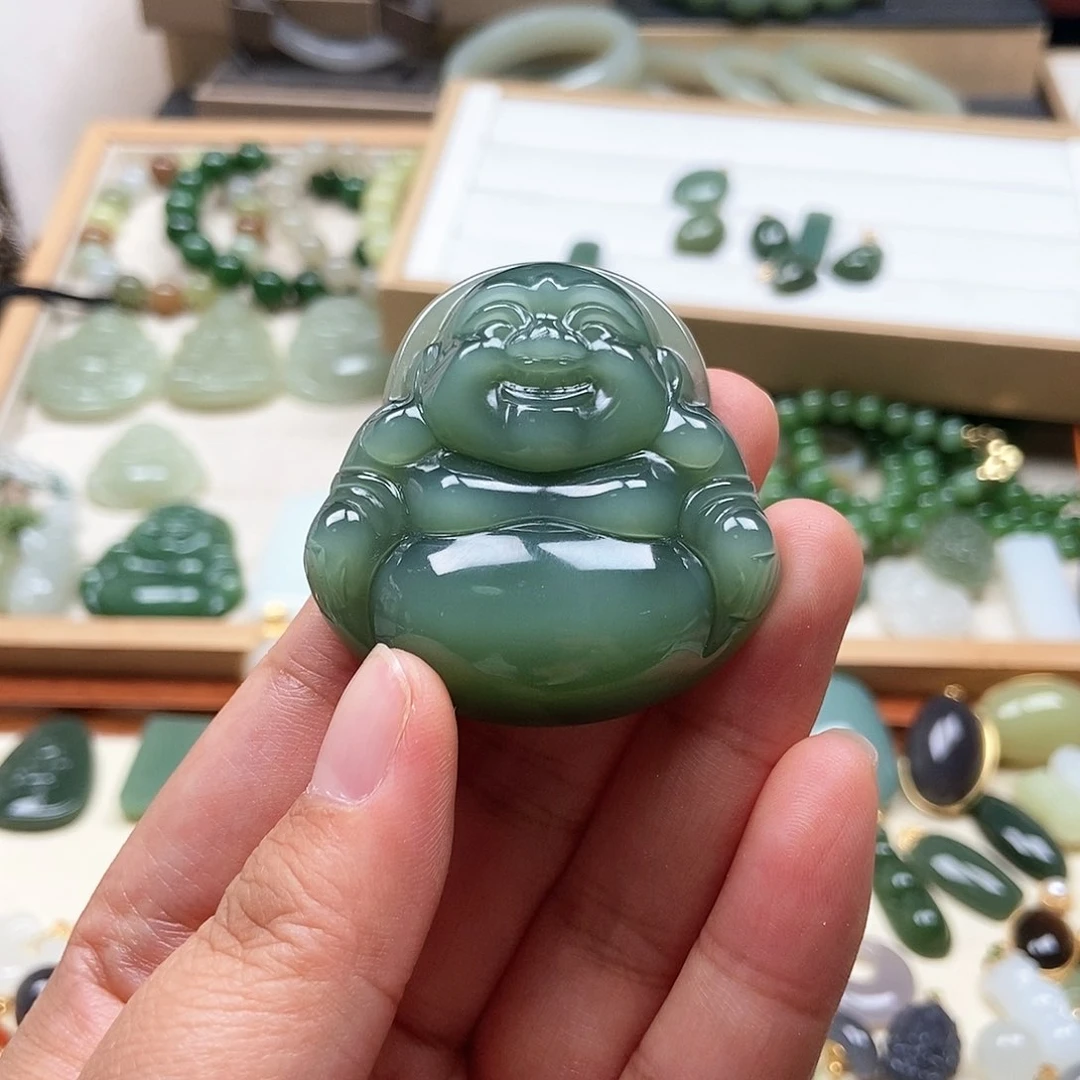 和田玉未镶嵌吊坠(不含链)阳****竹