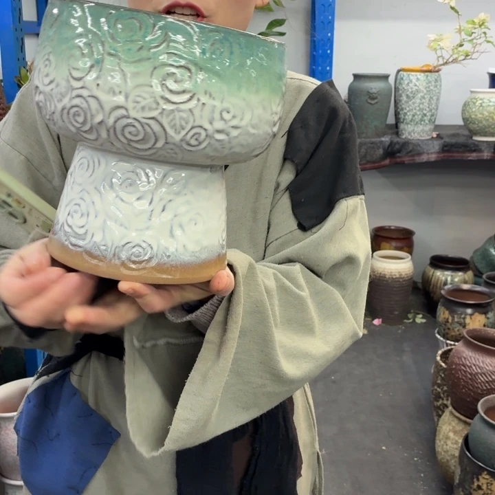 18×19 -粗陶花盆有孔-买买买