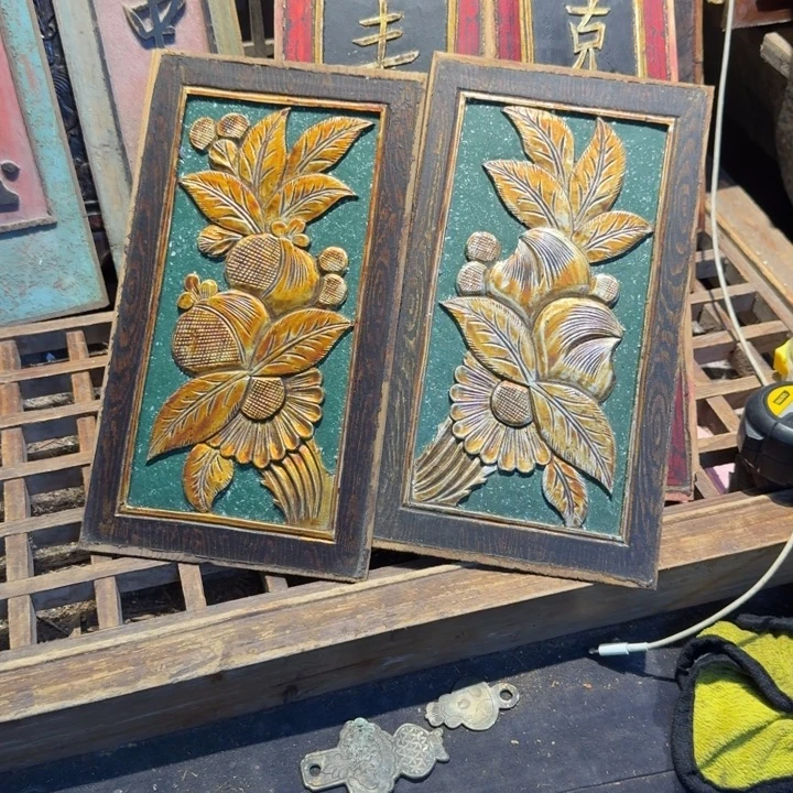 恩***宝香榧木老木雕花板艺术