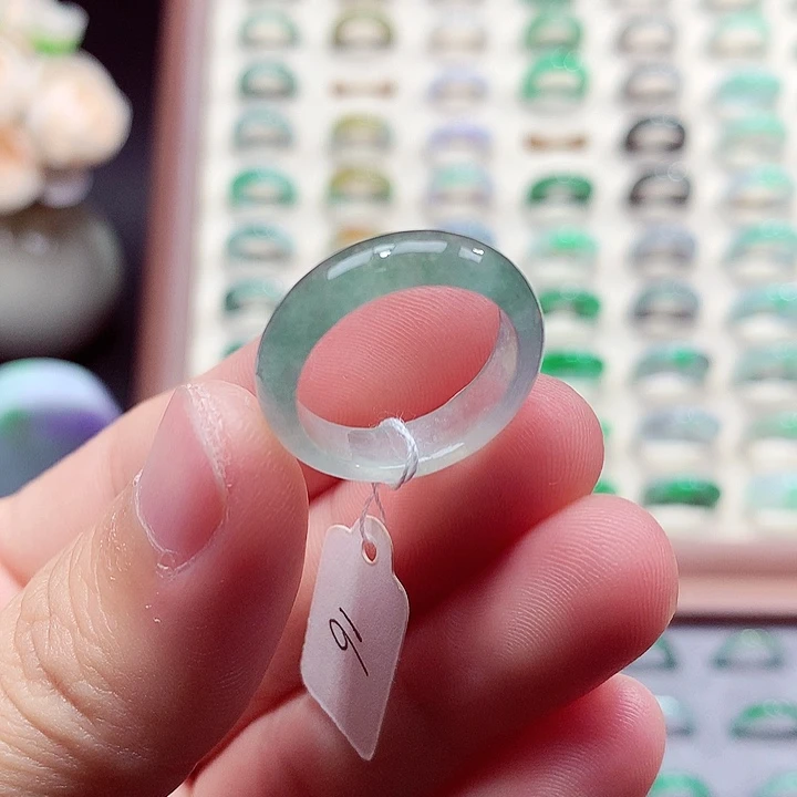 翡翠未镶嵌戒指16号