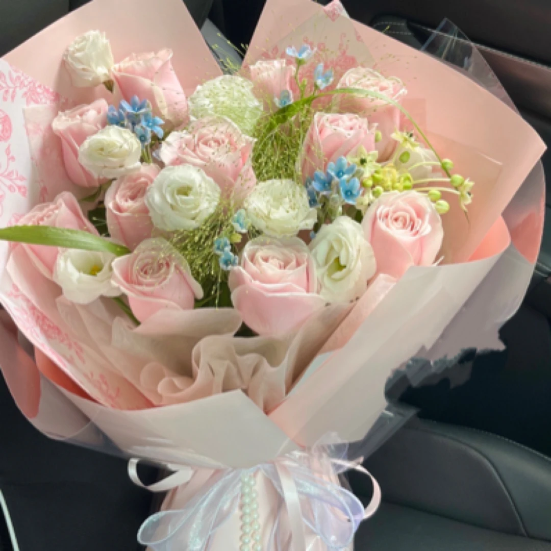 11支粉玫瑰花束