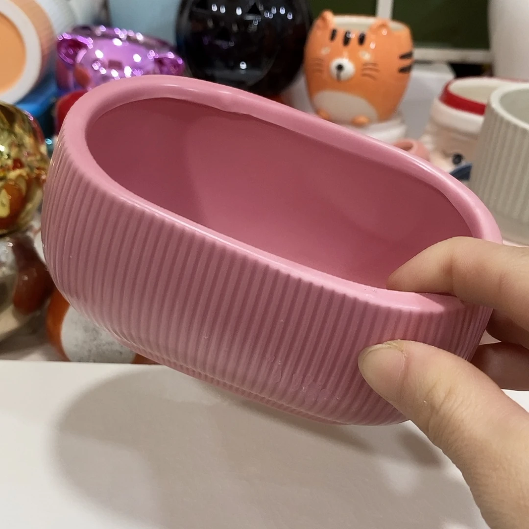 摆件陶盆有孔 瑕疵介意勿拍