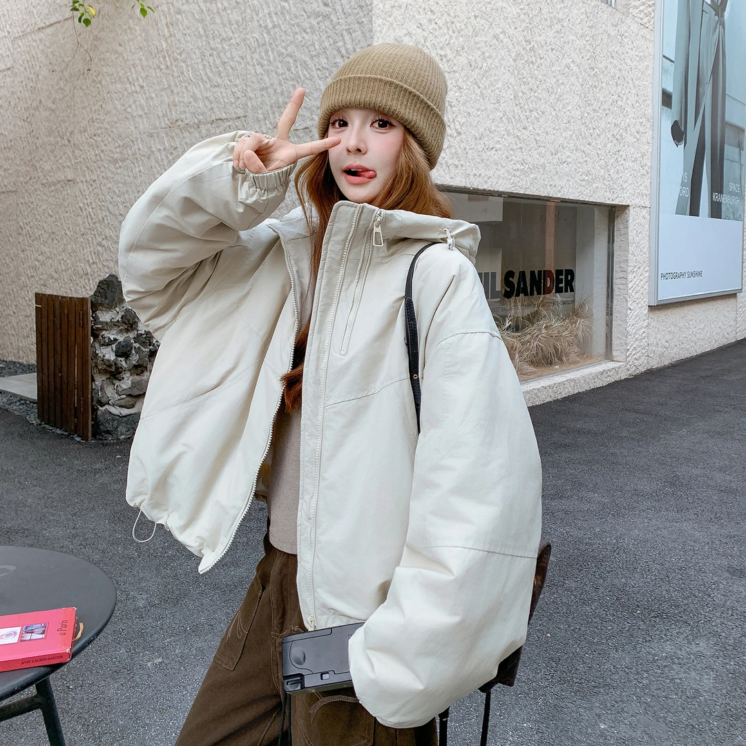 今年流行小个子冲锋衣羽绒服外套女2025冬季新款90白鸭绒羽绒服