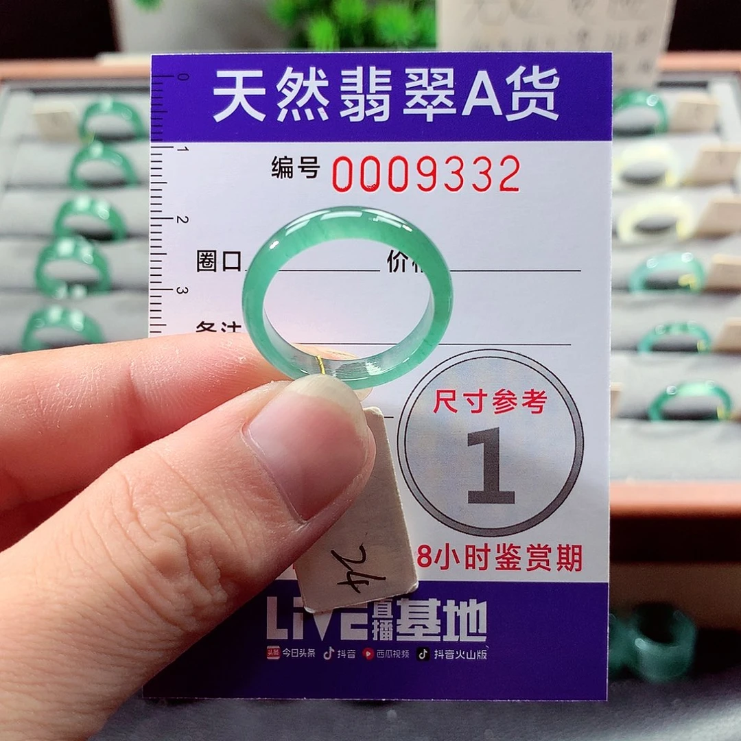 翡翠未镶嵌戒指24号