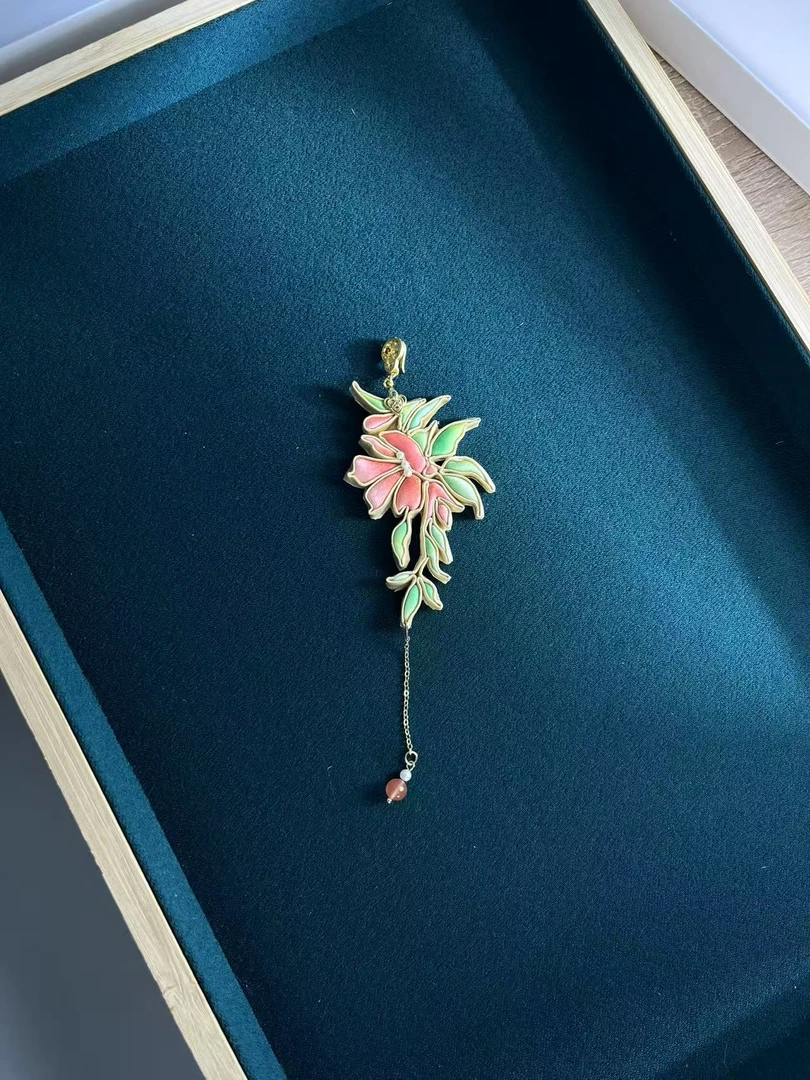 纯手工非遗盘扣石榴花压襟