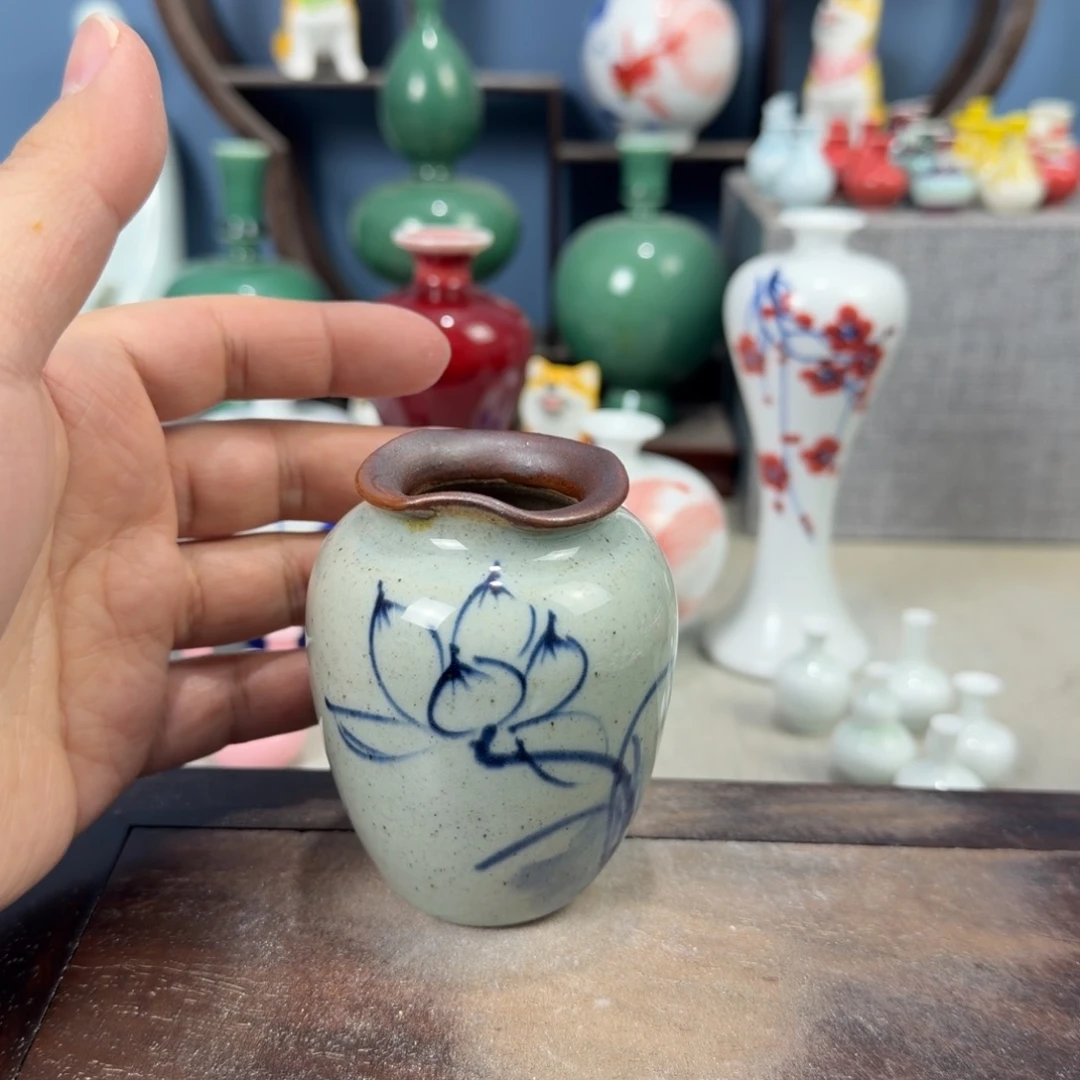 陶瓷手工小花器摆件