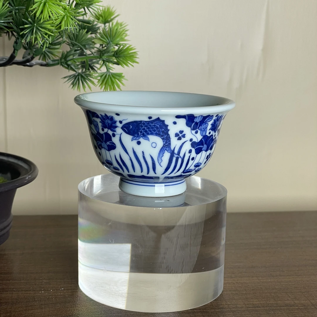 戴窑 鱼藻主人杯 DY047