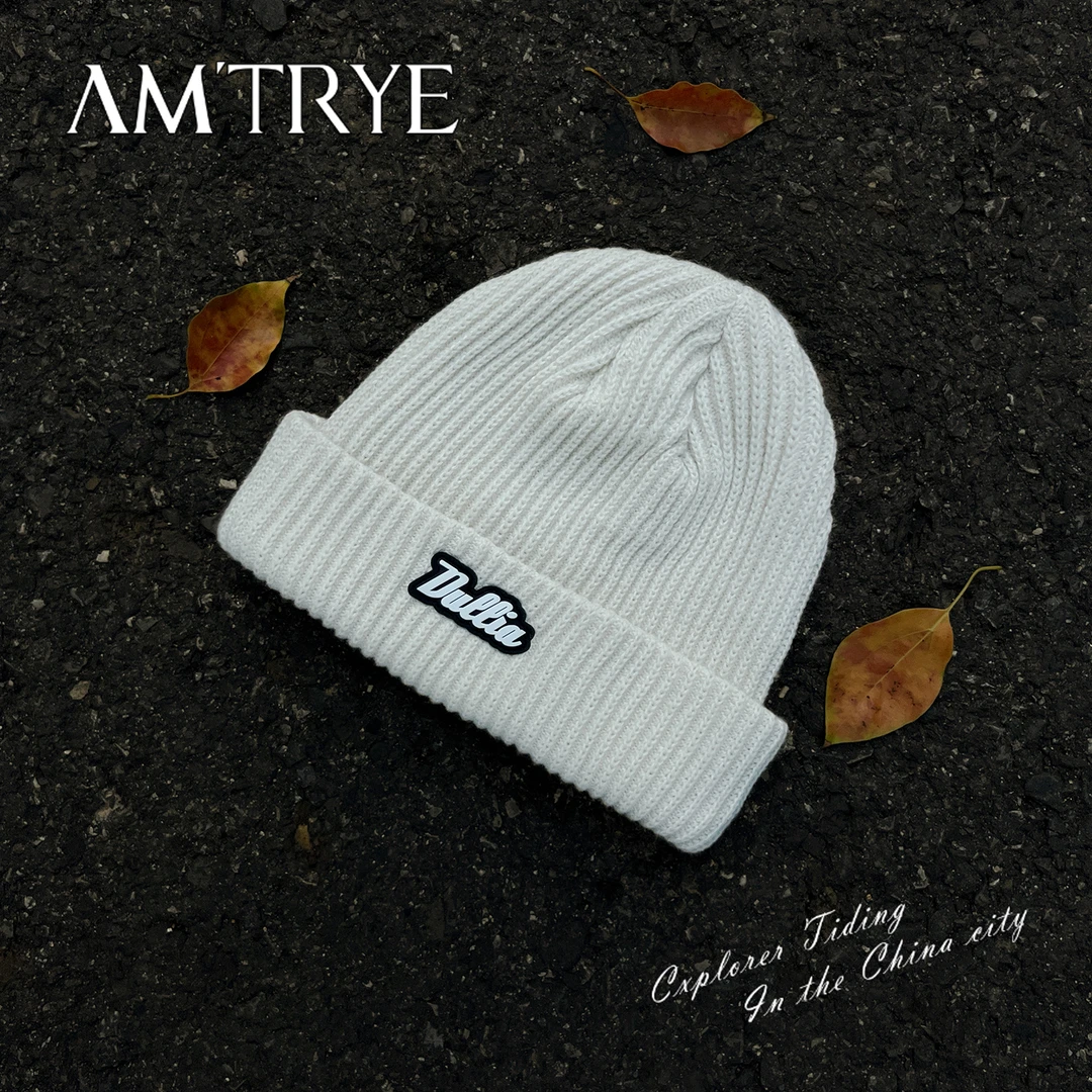 AMTRYE 帽子男冬季针织帽大头围男款美式冷帽加厚毛线保暖瓜皮帽