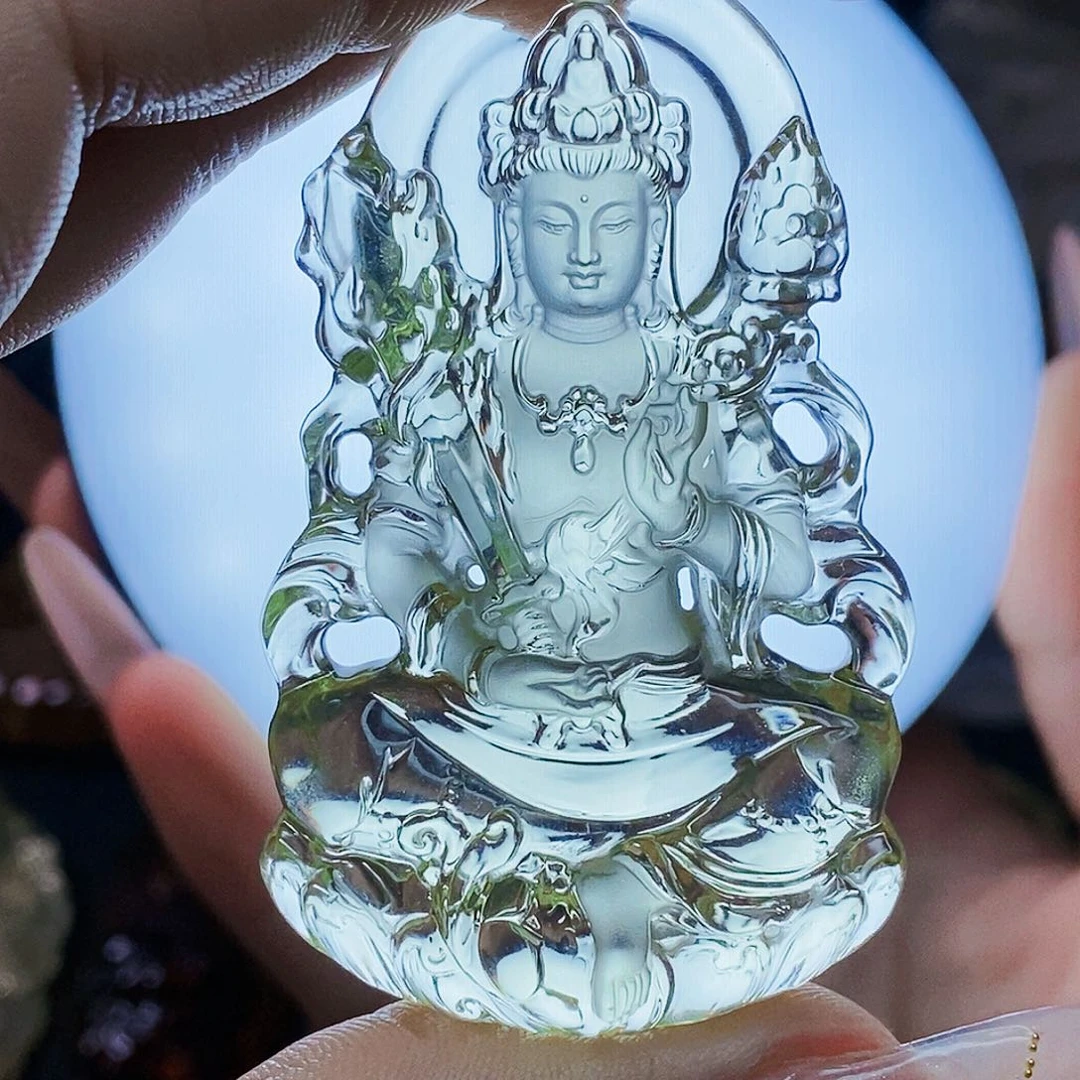 水晶颈饰未镶嵌红***行吊坠