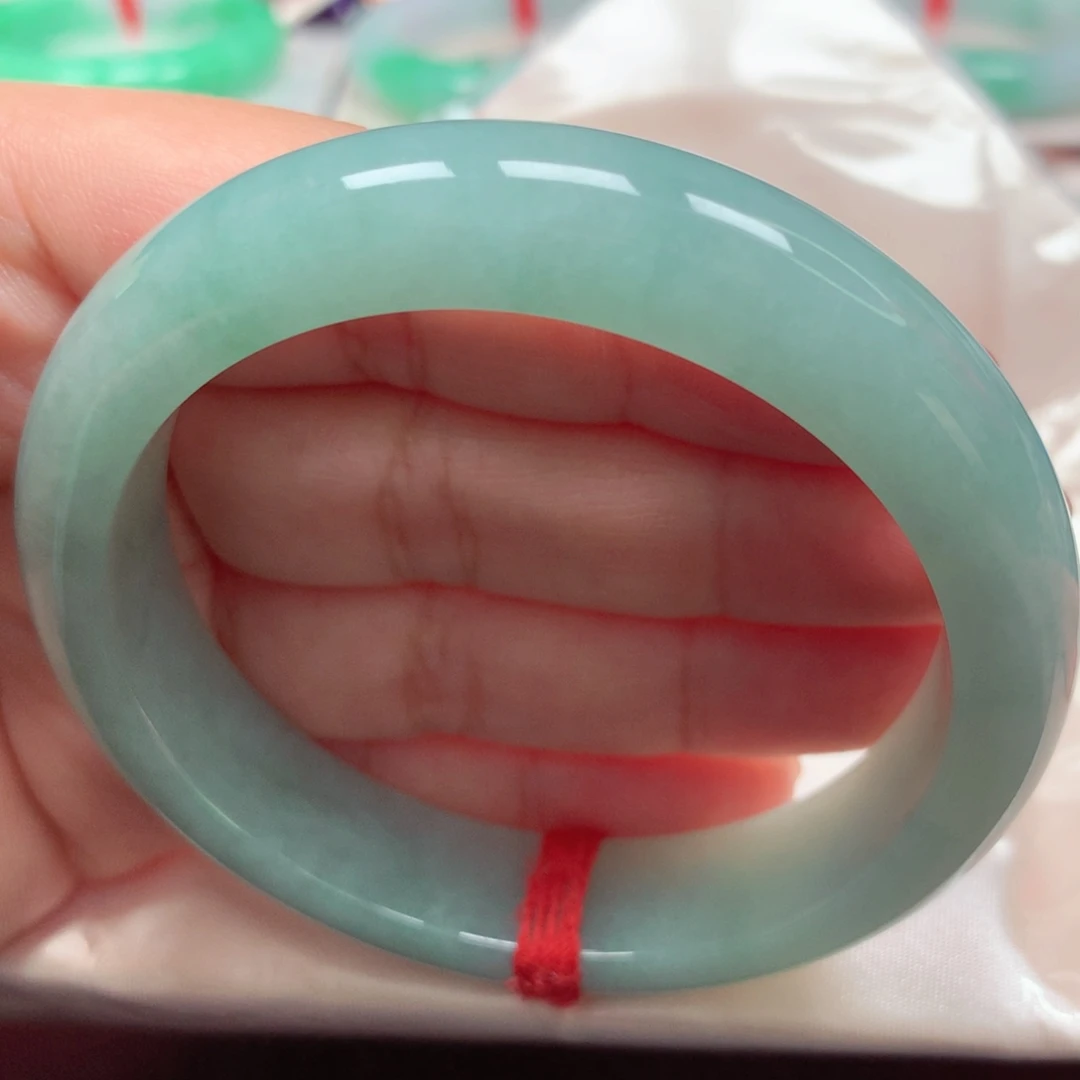 未镶嵌手镯翡翠16蓝绿完美