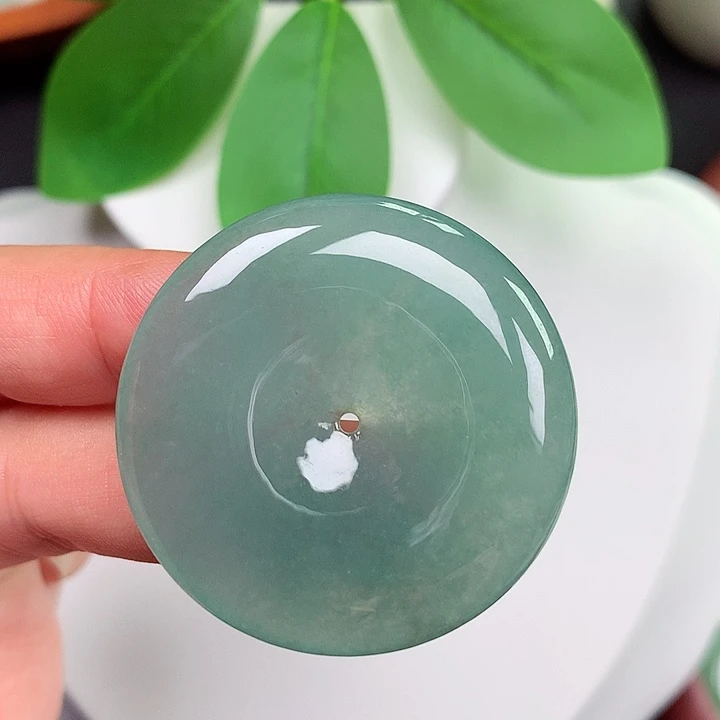 颈饰未镶嵌翡翠平安扣37.7x5.8mm