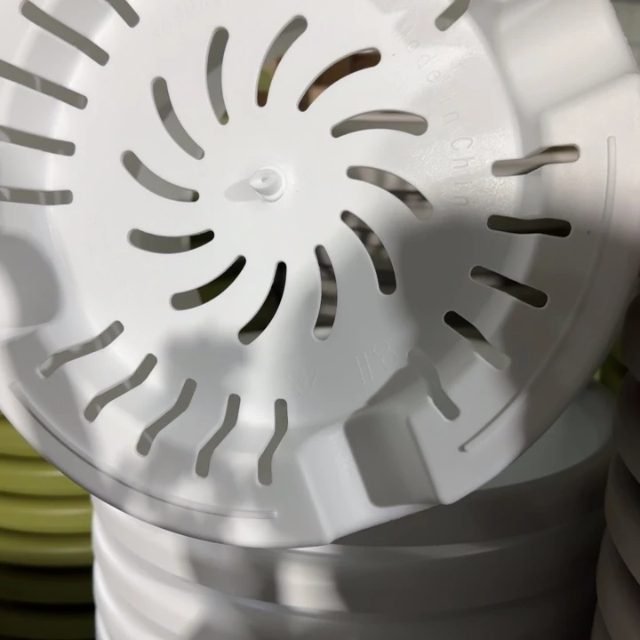 四季8号10个盆10个托盘白色的口径39高38花盆