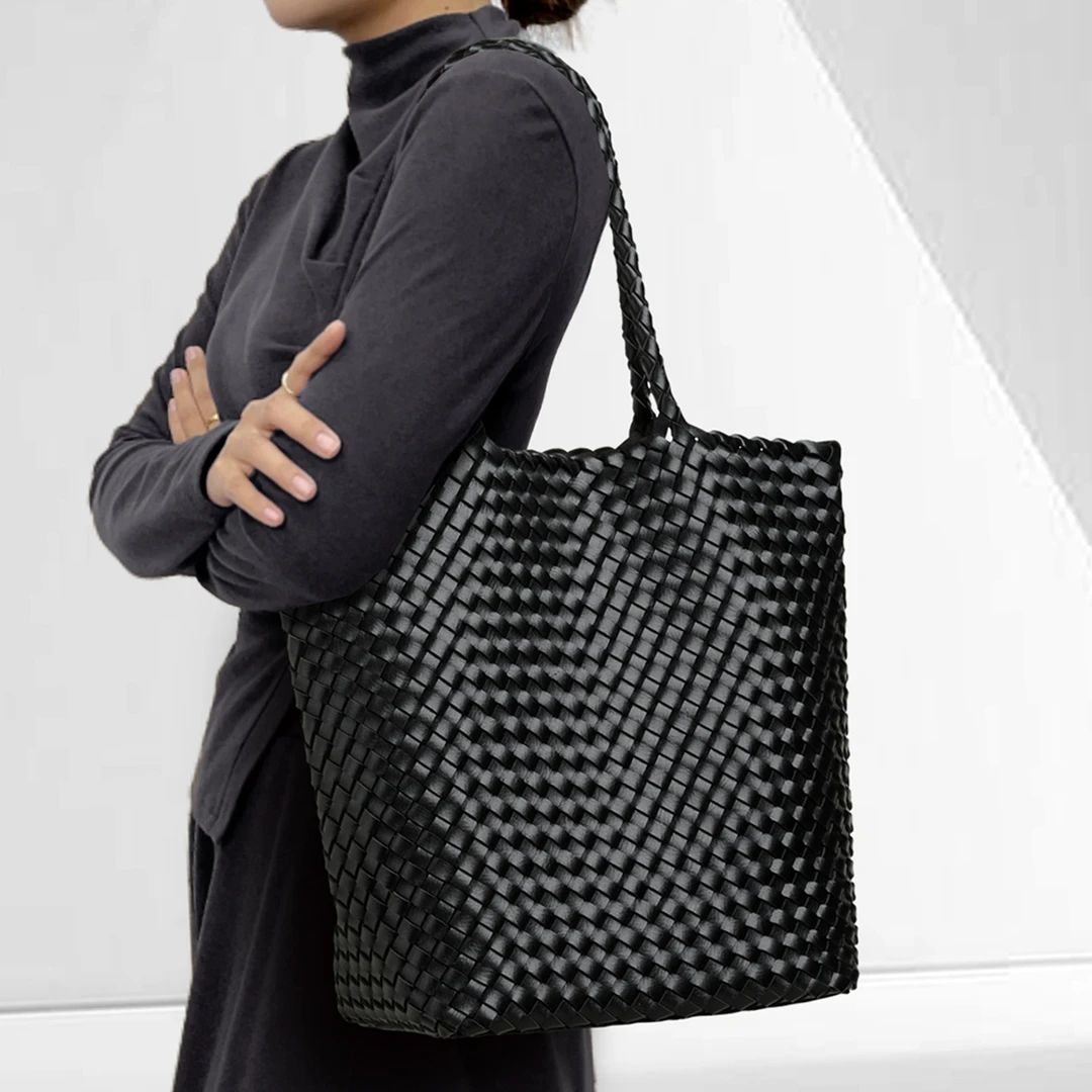 CCAMO编织包包女款爆款2025新款休闲单肩大容量包包轻奢小众高级