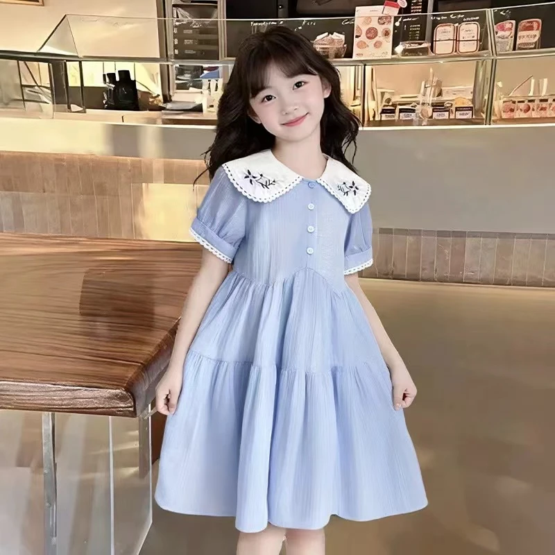 清018女童亲子夏款连衣裙140-180 身高加15拍