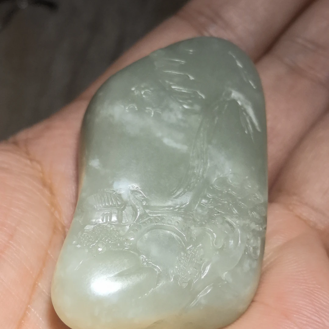 长宽高62*32*22mm73克和田玉玉雕作品【探故知】