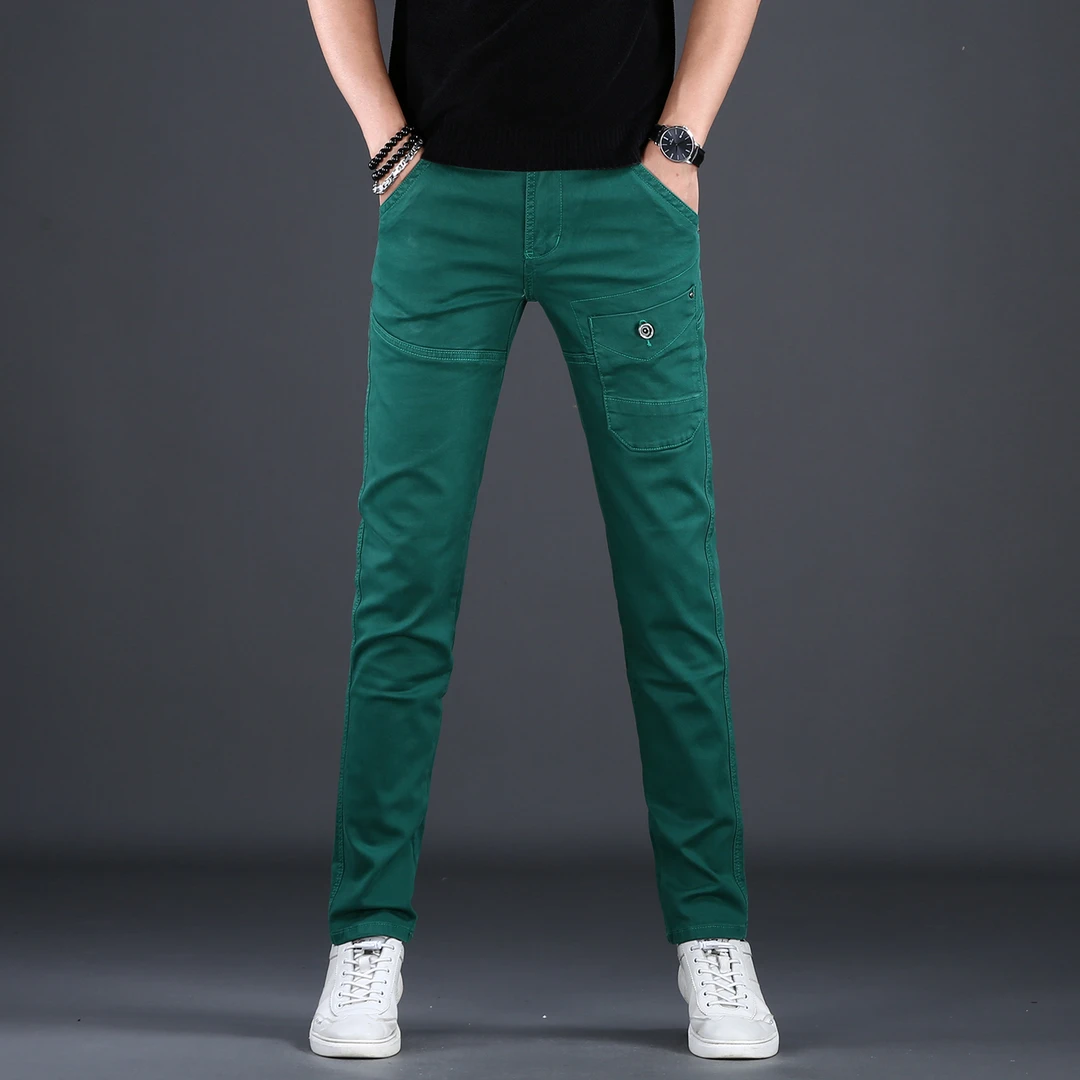 牛仔裤男款爆款2025新款秋冬高档弹力修身小脚裤休闲直筒男士裤子