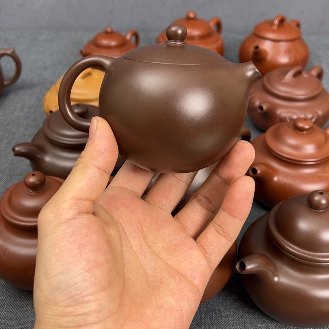 子***鱼紫砂茶壶老紫泥西施