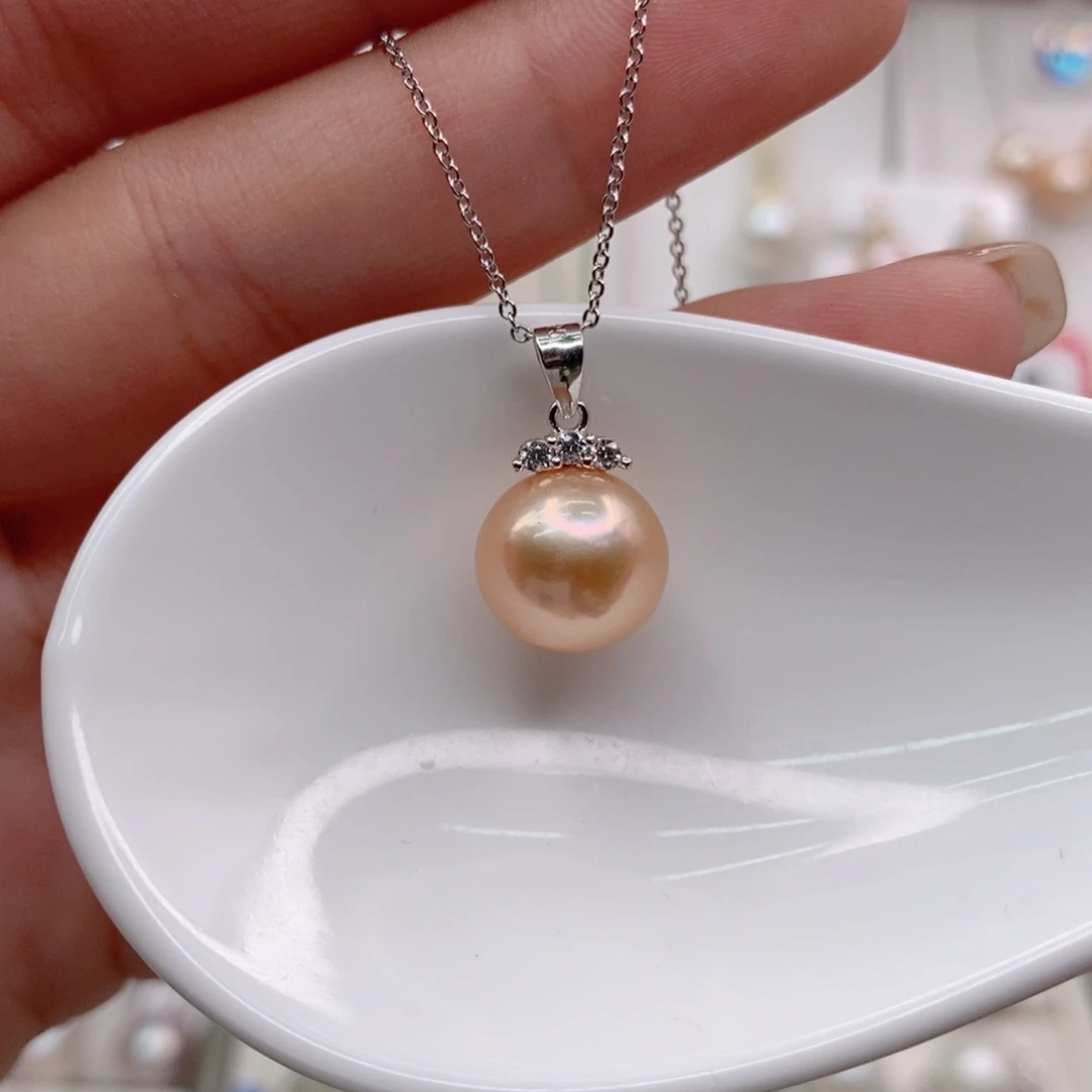 淡水珍珠吊坠(赠链)银S925镶嵌