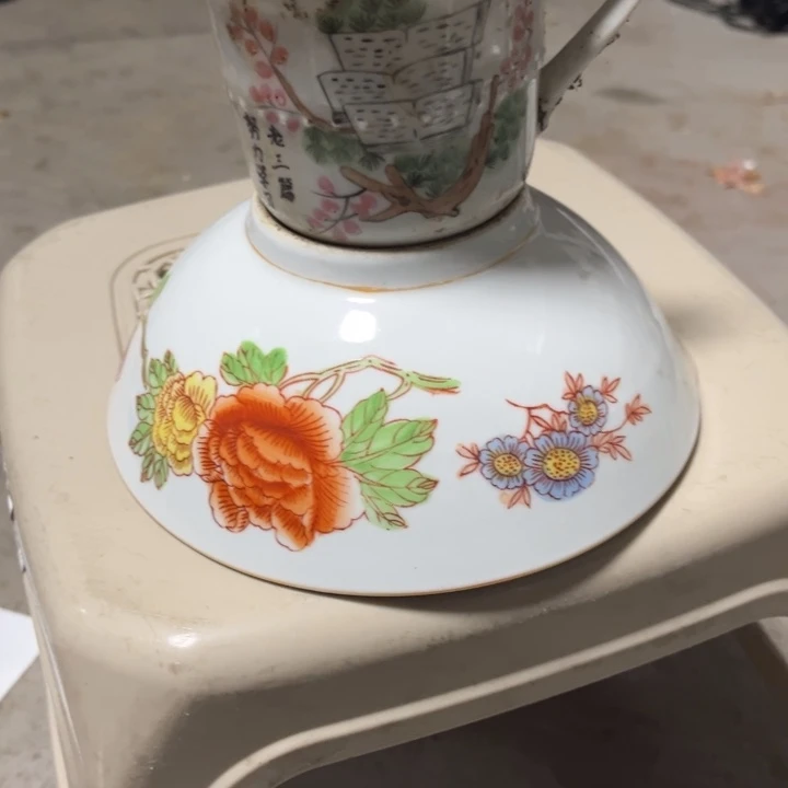 清***霞都是瑕疵品看好下单一支花碗