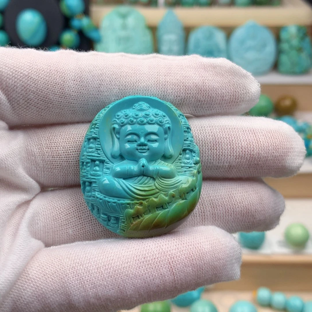 未镶嵌绿松石珠宝奇石30.5mm