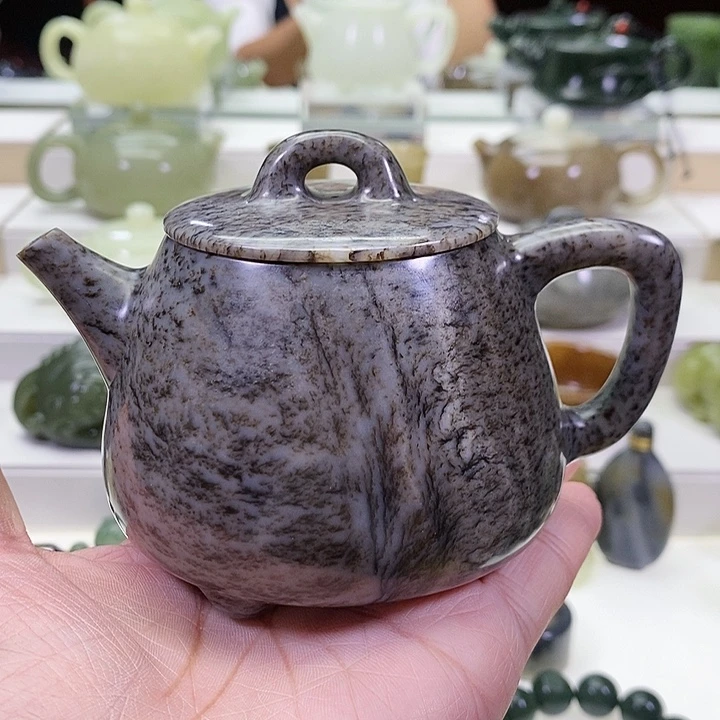 未镶嵌和田玉挂件茶壶230m l