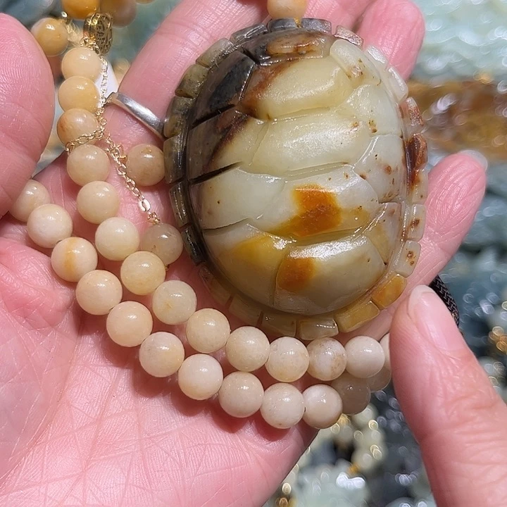 岫玉未镶嵌毛衣链