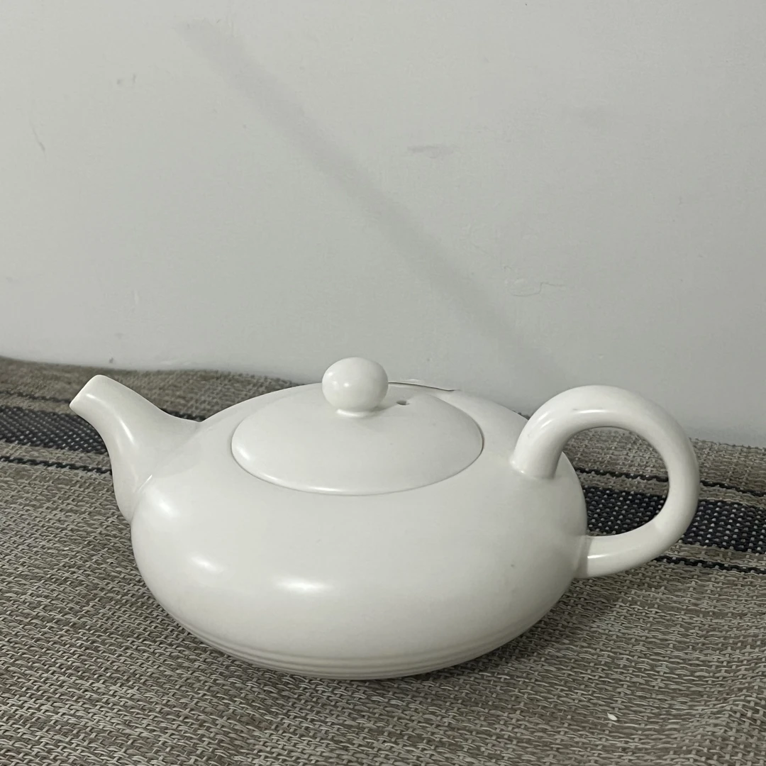 1只装微瑕 容量240-260cc日常家用高温羊脂玉小茶壶