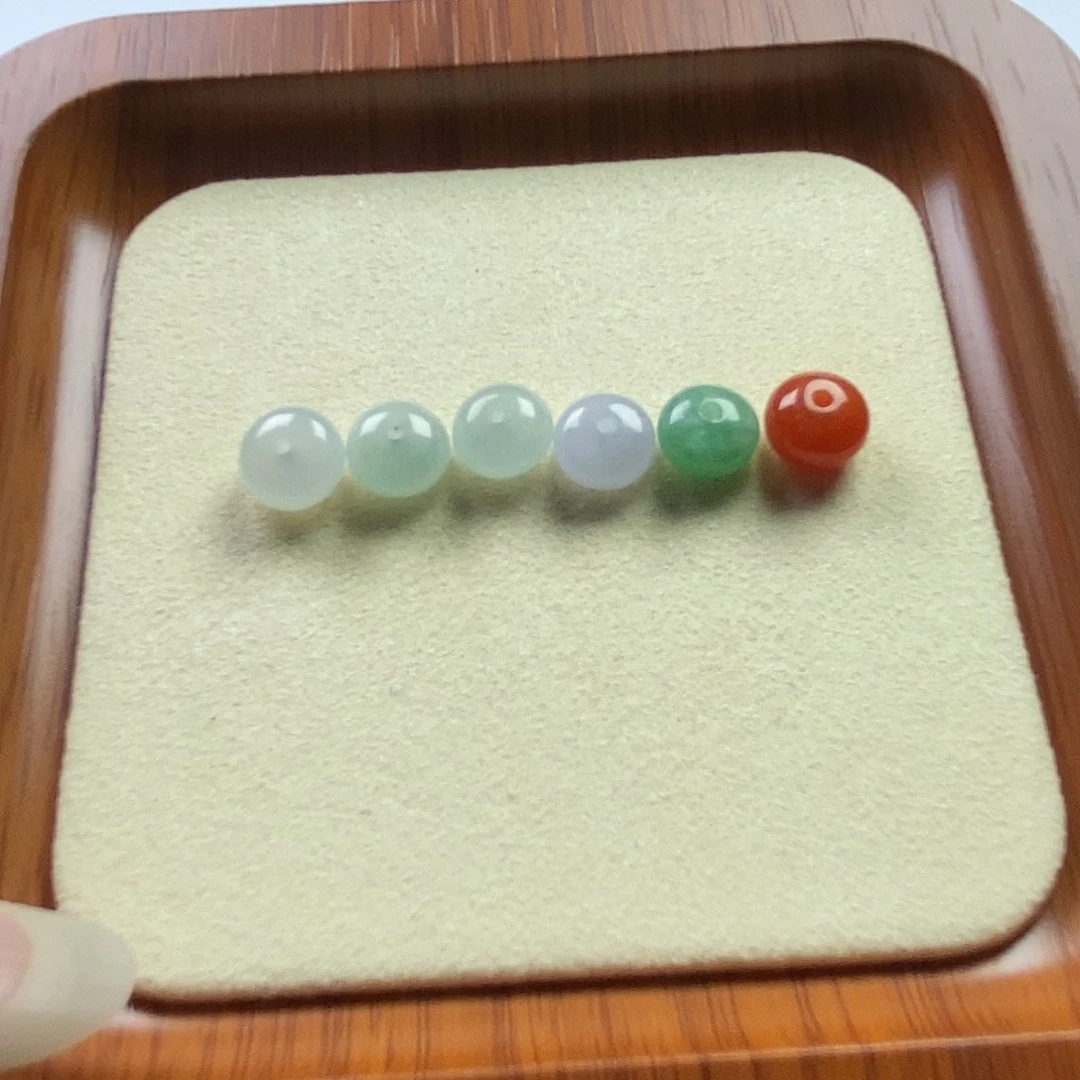 翡翠散珠翡翠首饰鼓珠卡8